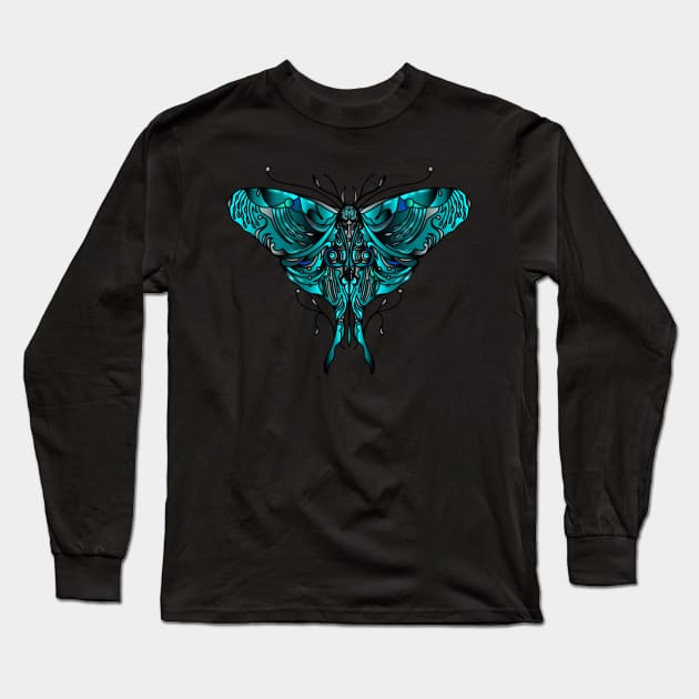 Blue Natura butterfly Long Sleeve T-Shirt by jen28